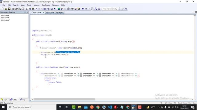 Write a java program to display all the vowels from a given string смотреть онлайн