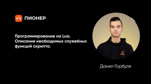 Программирование на Lua. Описание необходимых служебных функций скрипта