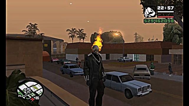_  _ Gta San Andreas мод на Призрачного гонщика _  _