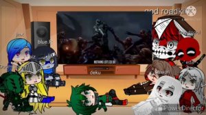 "The Last Hope" (gacha life fandom) react to "Doom slayer"