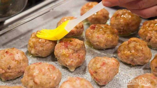 Глазированные мясные шарики