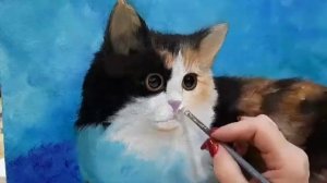 Живопись маслом. Мастер класс "Кошка".