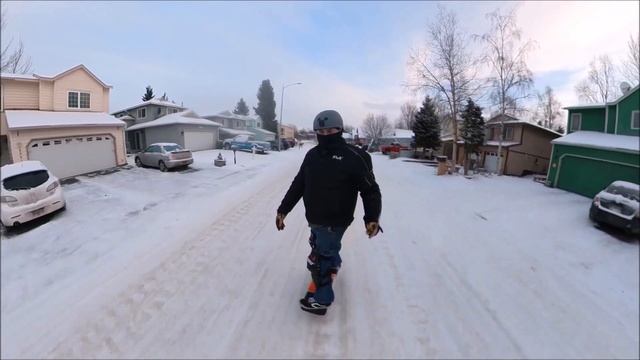 Зимняя езда на моноколесе Onewheel GT-R лучше чем сноуборд ?? смотреть онлайн