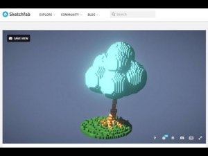 Урок по экспорту модели из Magica Voxel на Sketchfab.com и настройке света