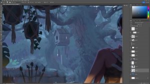 Mineko: rainy days - speed painting