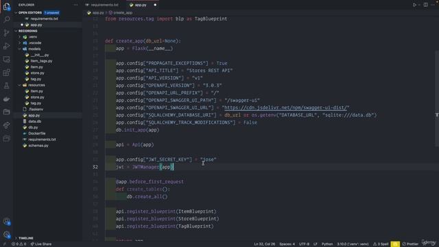 08 - User authentication with Flask-JWT-Extended - 004 How to set up Flask-JWT-Extended with our app смотреть онлайн
