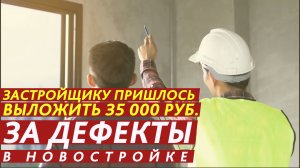 Застройщику пришлось выложить 35 000 рублей за дефекты в новостройке.