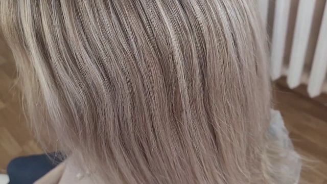 Мелирование +тонирование волос. Эстель де люкс.10/0+10/16+10/17. смотреть онлайн