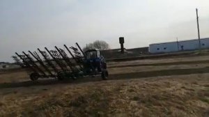 Сцепка для борон СГ 10 в работе с трактором МТЗ 82 (ВяткаАгроДизель)