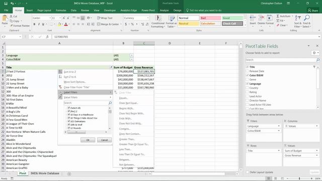 Enabling Multiple Filters with Excel PivotTables смотреть онлайн