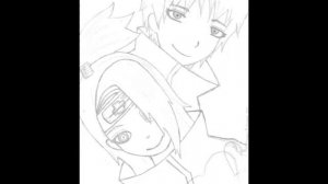 Sasori and Deidara drawing