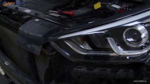 Hyundai Santa Fe улучшение головной оптики, светодиодные лампы CL7 в ПТФ