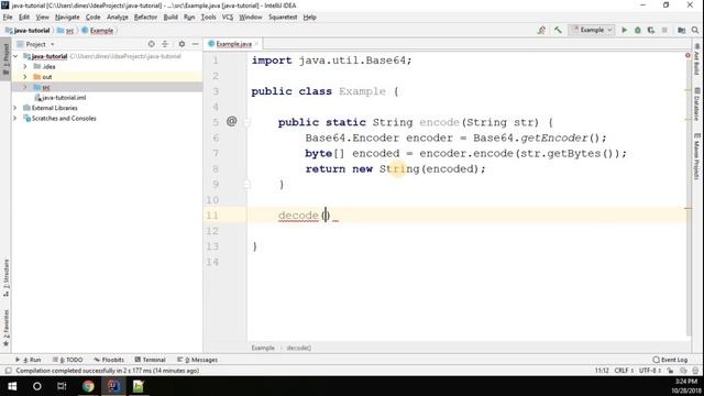 Base64 Encoding and Decoding in java смотреть онлайн
