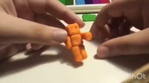 Лепим из пластилина Майнкрафт человечка и Майнкрафт дерево.