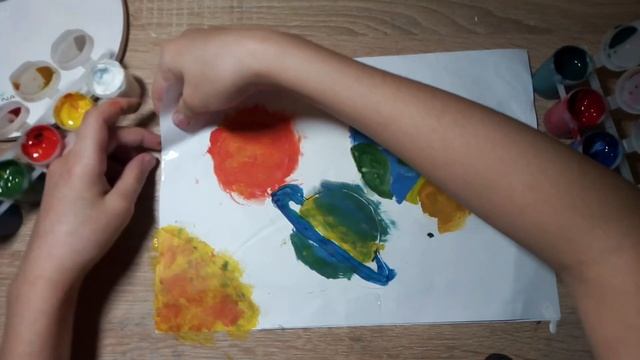 Как нарисовать космос красками смотреть онлайн