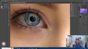 Photoshop CC, Добавляем рисунок к радужке глаза, и меняем его цвет.