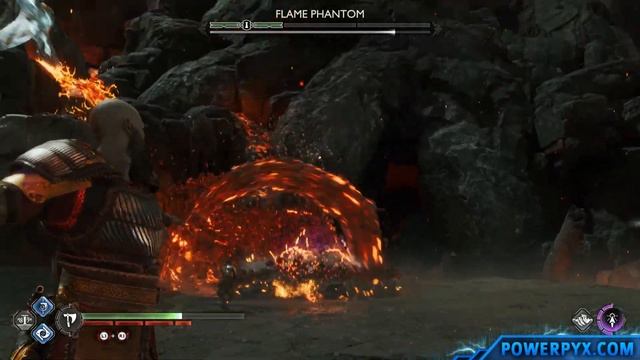 God of War Ragnarok - Flame Phantom Boss Fight (No Mercy Difficulty)