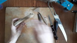 Самодельная ручка для ножа.