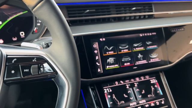 New AUDI A8 2022 - INTERIOR details, AMBIENT lights & infotainment system