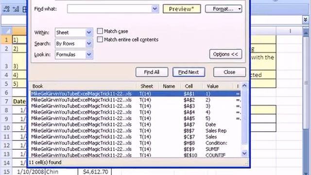 Excel Magic Trick #14: Amazing Find & Go To Trick!