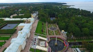 Петродворец, Петергоф, Аэросъемка. Petrodvorets, Peterhof, Aerial video. WWW.VIVOFLY.RU