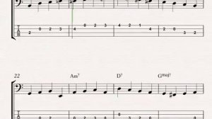 Autumn Leaves bass line with tabs