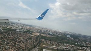 Aterrizaje París, approach and landing Orly airport (ORY), Boeing 737-800 Dreamliner