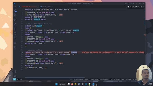 ORACLE DATABASE TUTORIAL #28 ROLLUP