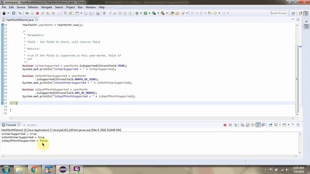 How to use isSupported method of YearMonth Class? | Java 8 Date and Time