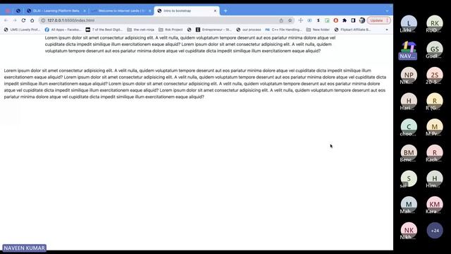 Containers and container fluid  in Bootstrap  in telugu