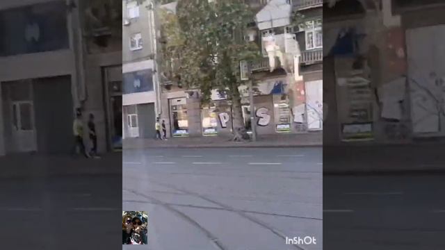Белград из окна автобуса.Belgrade from the bus window.Београд са прозора аутобуса.