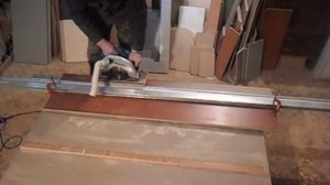 Распил ЛДСП дисковой пилой. Без сколов. Melamine cutting with circular saw.