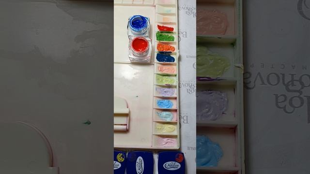 Смешивание красок / Как получить пастельные цвета гель-краски