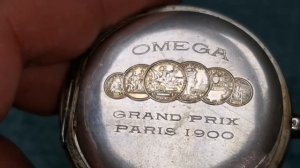 Карманные часы Омега. Швейцария. Серебро.