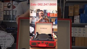 Loa vali xách tay kết hợp 2 mic ko dây. SORDA SD-2109