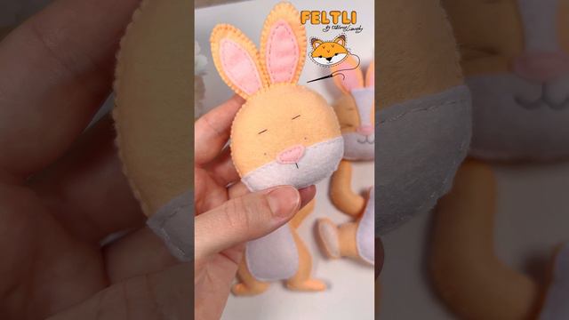 Пасхальные зайки из фетра 🐰🥕 #feltli  #фетр #craft #felt #пасха2024 #пасхальныеподелки #зайчик #пасх