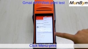 MUNBYN Pos Printer IPDA032-How to print on Gmail APP web page