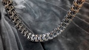 Цепочка из серебра кардинал, двойной московский обратный бисмарк. видеообзор