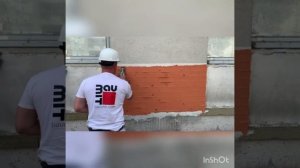Имитация кирпича на фасаде. Видео инструкция.