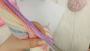 ВЕСЕННЯЯ Шапка ,,Зефирка". Шапка для девочки СПИЦАМИ..