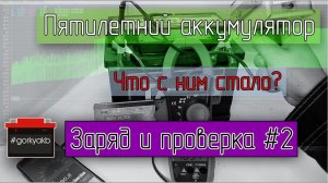 Заряд и диагностика пятилетнего аккумулятора TAB POLAR S 60Ah 550CCA (EN)