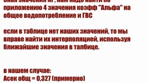 Расчет расходов воды