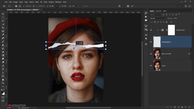 Torn Paper Effect - Photoshop Tutorial смотреть онлайн