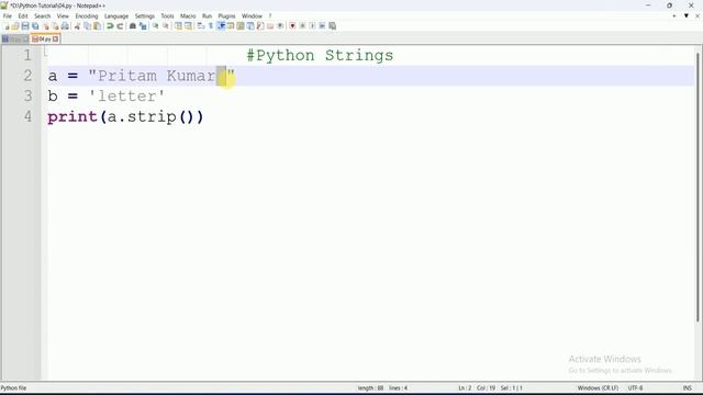 Strings in Python | Python for Beginner | String Methods Detail Explanation | Learn Python