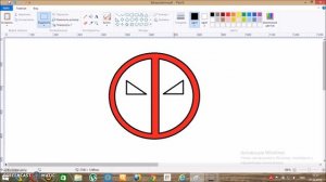 КАК НАРИСОВАТЬ ЗНАЧОК ДЭДПУЛА?!