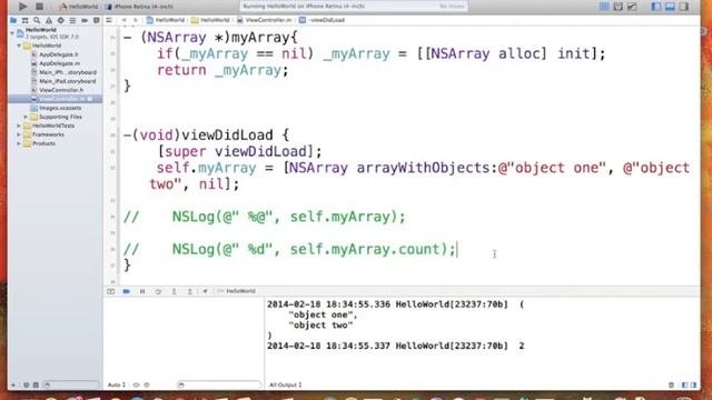 iOS tutorial- Part 7- NSArray, NSMutableArray смотреть онлайн