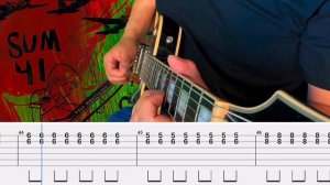 Sum 41- Pieces Cover (Guitar Tabs On Screen)