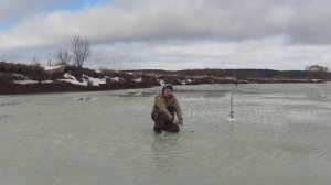 Испытание "вертолёта"  Зимняя рыбалка на "вертолёт" Река Днепр .#вертолёт#рыбалканальду