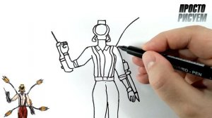 Как нарисовать ДРЕЛЬ ВУМЕН из skibidi toilet multiverse