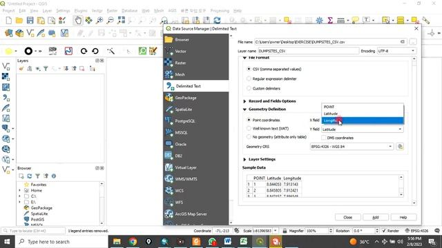 How to convert CSV file to shapefile in QGIS смотреть онлайн